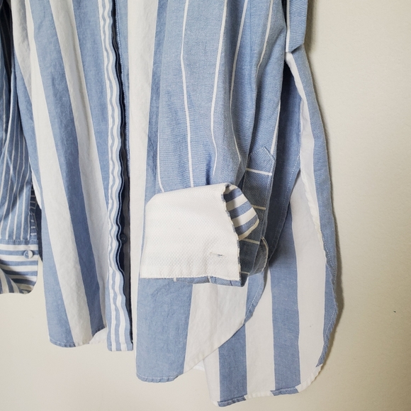 NWOT Tú Grace Striped Button Down Shirt - Picture 8 of 13